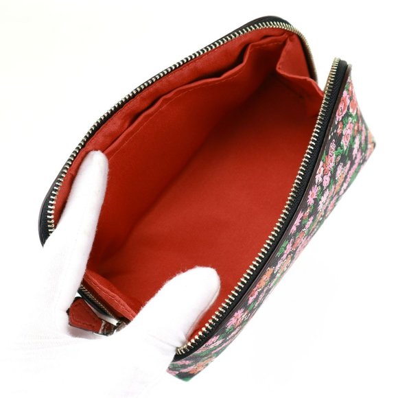 NWT Coach Floral Cluster Domed Cosmetic Pouch Bag Pink Multi - Picture 6 of 7